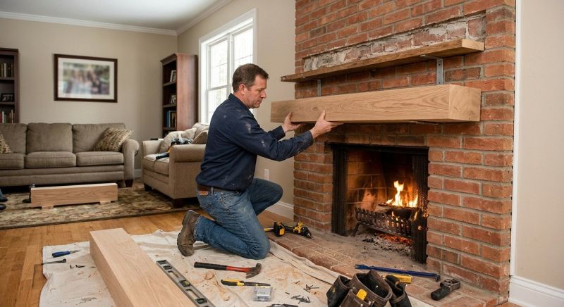 Fireplace Mantel Installation in Wilmington, NC