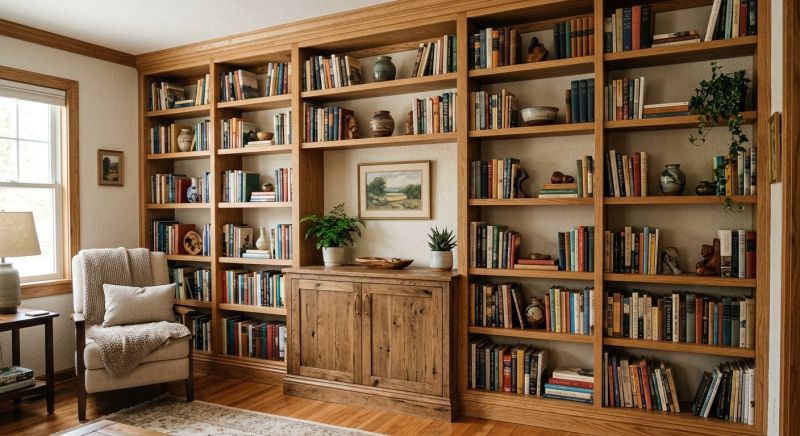 Built In Bookcase Installation in Charlotte, NC